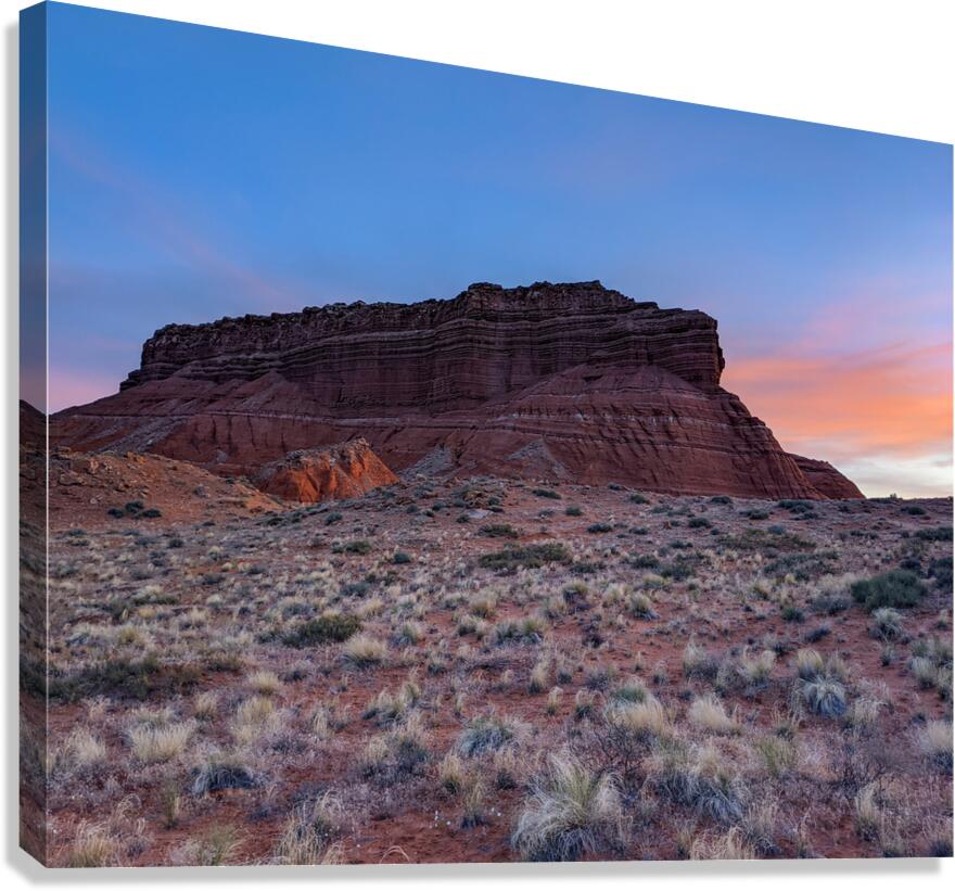 Red rock at sunset Canvas Print
