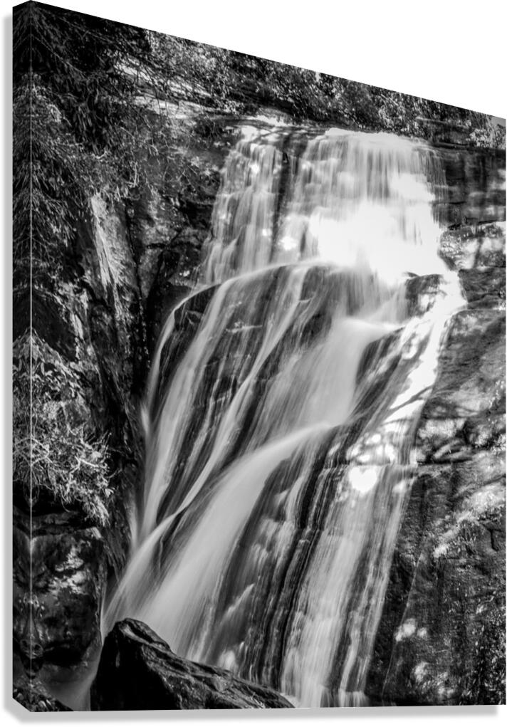 Waterfall with shadow heart Canvas Print