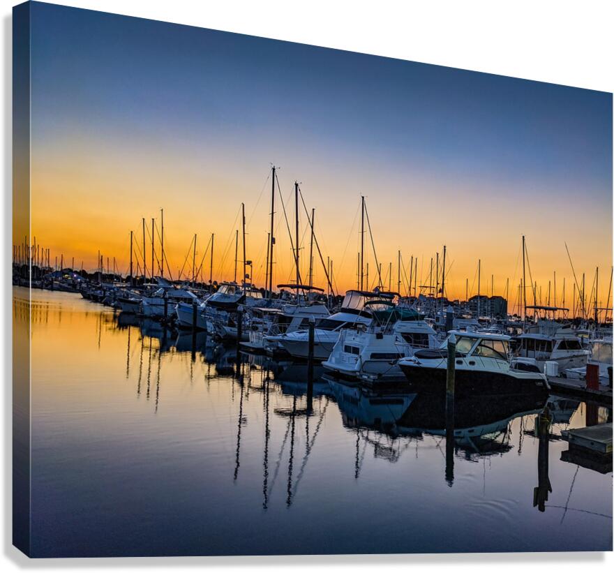 Marina Sunrise Canvas Print
