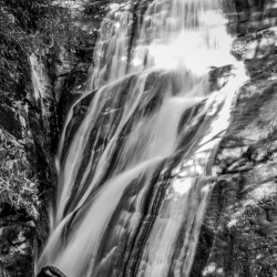 Waterfall with shadow heart
