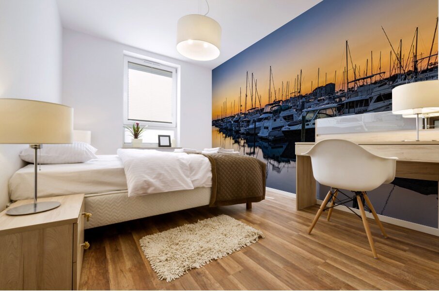 Marina Sunrise Mural print