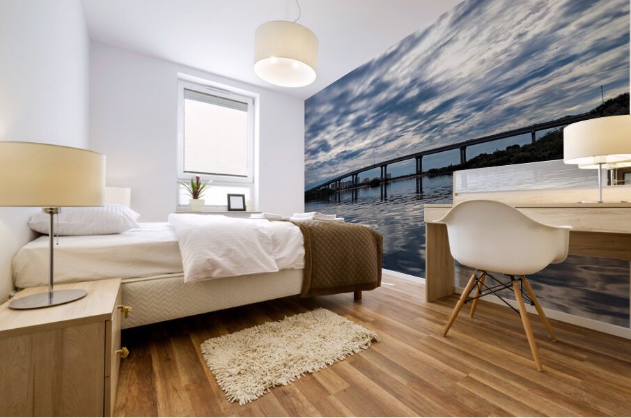 reflection bridge Mural print