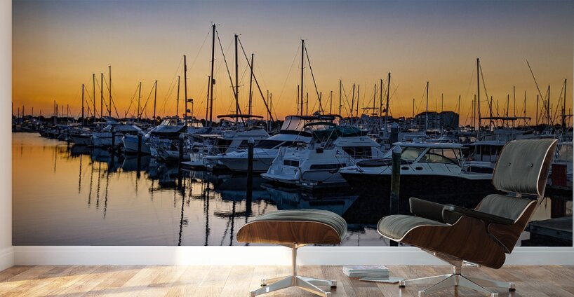Marina Sunrise Wall Murals