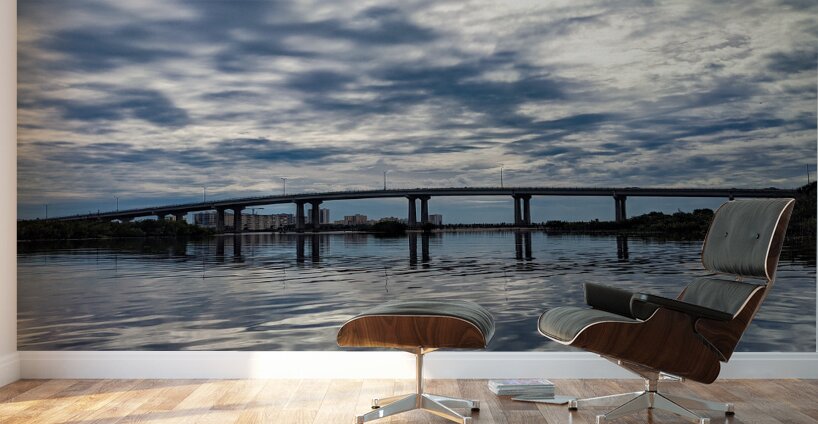 reflection bridge Wall Murals