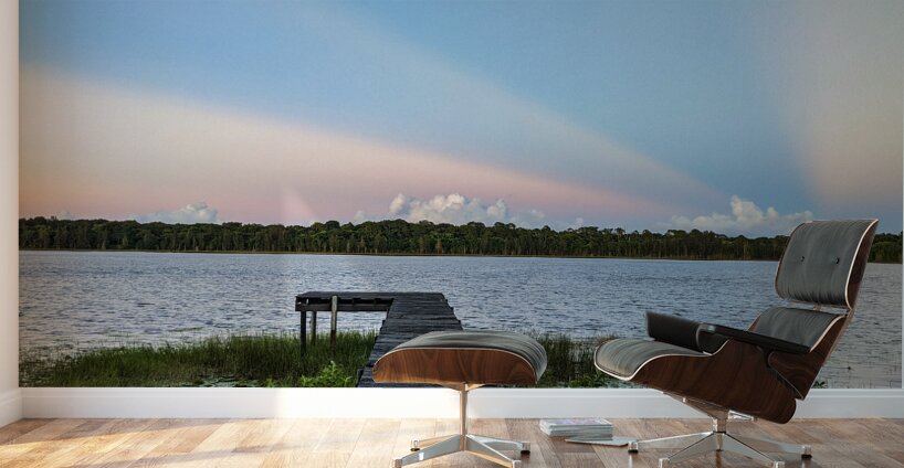 Sun Shadow on Dock Wall Murals