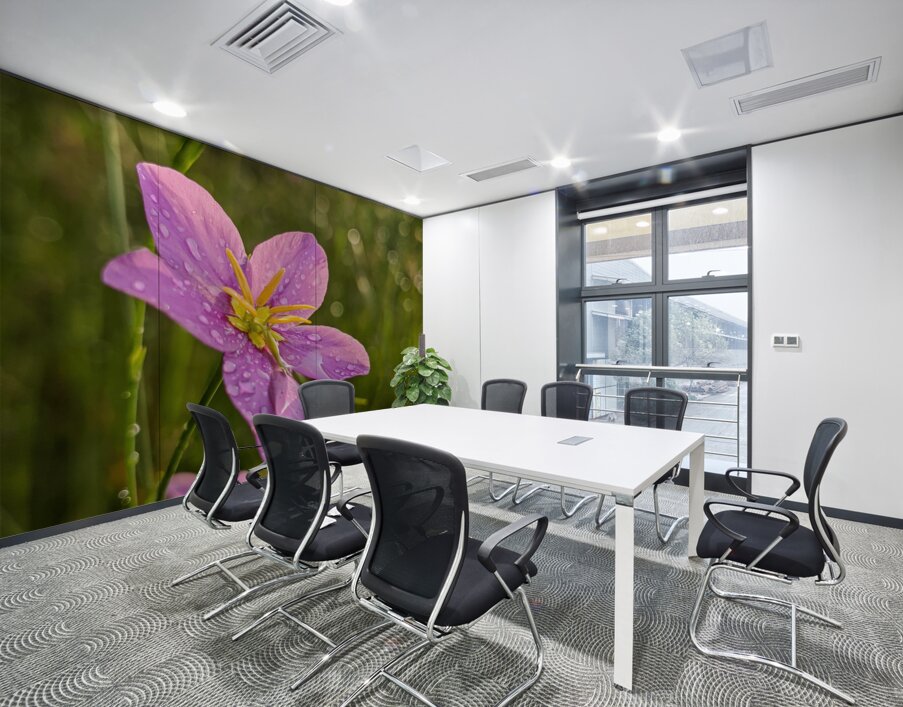 Pink Flower Wall Printing