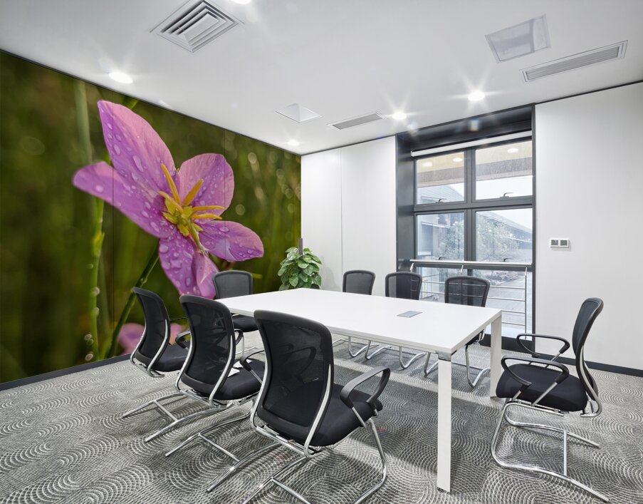 Pink Flowers Wall Printing